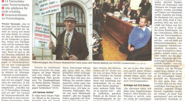 Terror Tierrechtler im Rampenlicht komp  (Wiener Zeitung 3.3.2010, Se